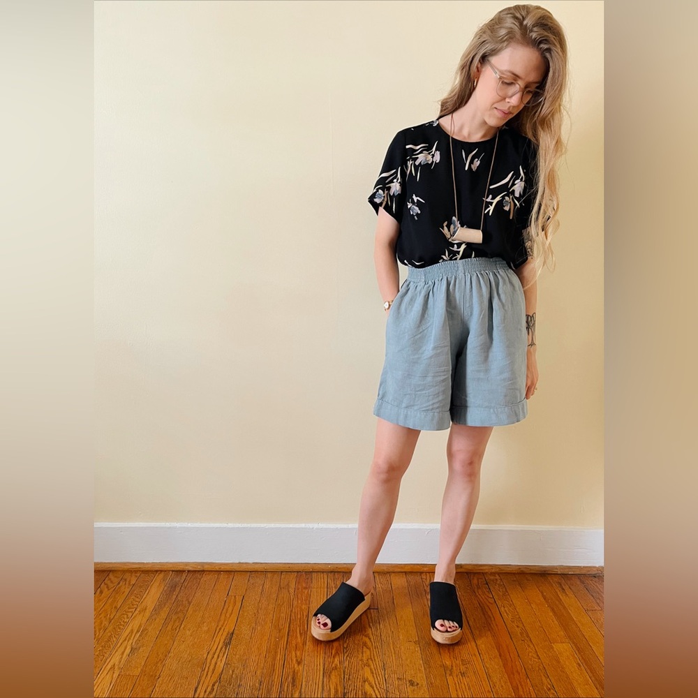 A New Day Black Floral Blouse